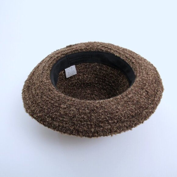 Women's Wool Blend Bowler Hat with Faux Leather Band - Picture 7 of 10